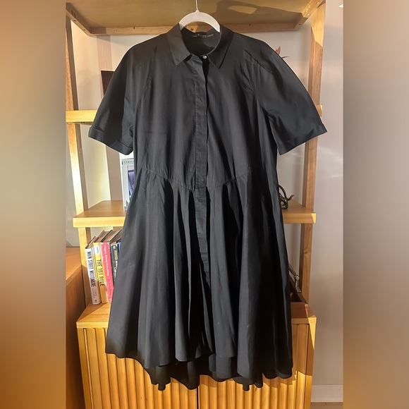 All Saints Dresses & Skirts - All Saints Black Cotton Shirt Dress with Pockets - size 10